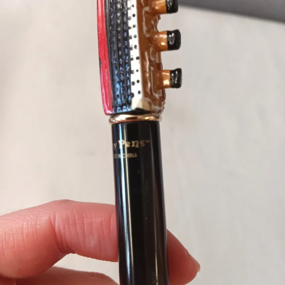 Play Pens RMS Titanic Ship 3D Sculptural‎ Ballpoint Pen Black Gold Nautical Gift